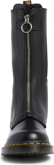 1B99 Front Zip Leather Boot