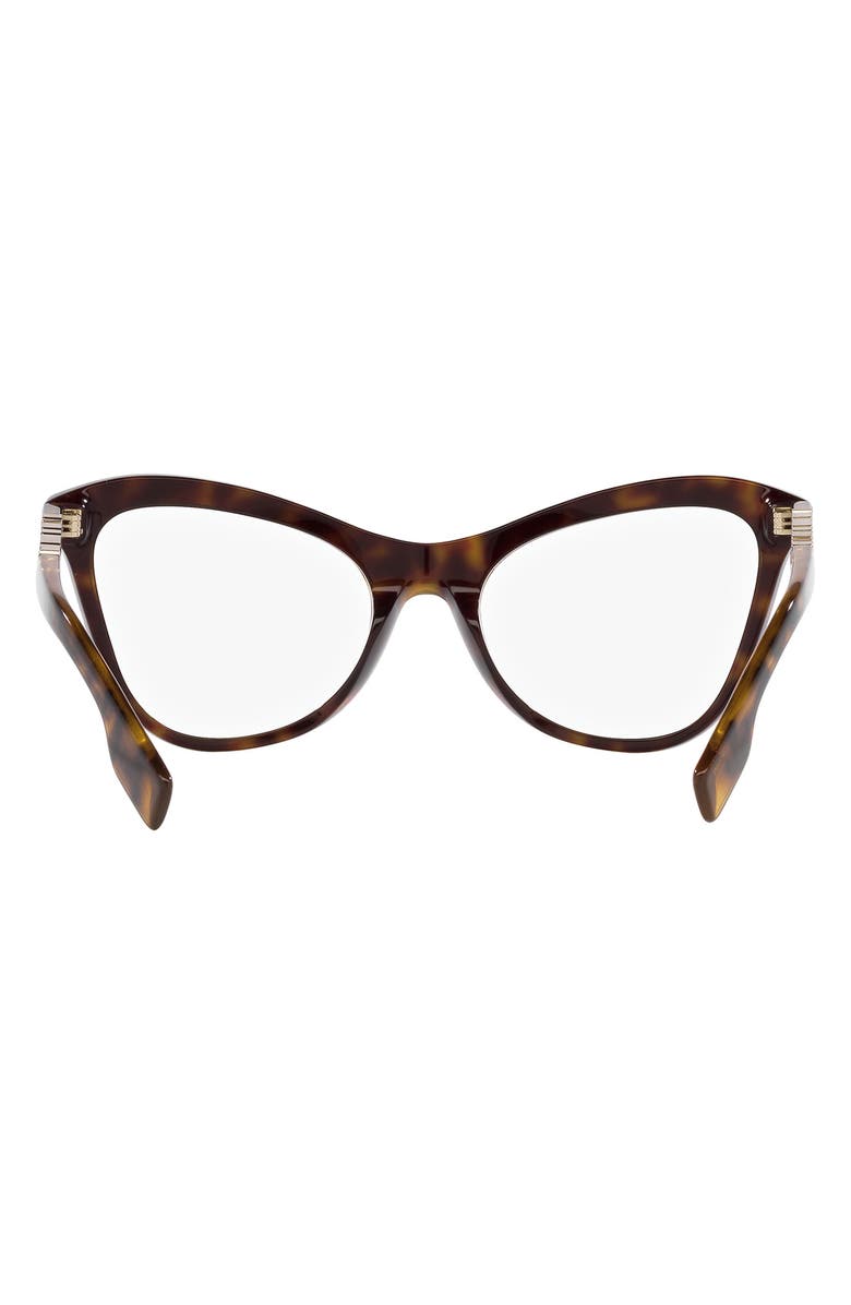 Burberry Angelica 54mm Cat Eye Optical Glasses, Alternate, color, Dk Havana