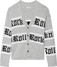 Zadig & Voltaire Mirkaz Rock 'N' Roll Jacquard Stripe Wool & Cashmere Cardigan