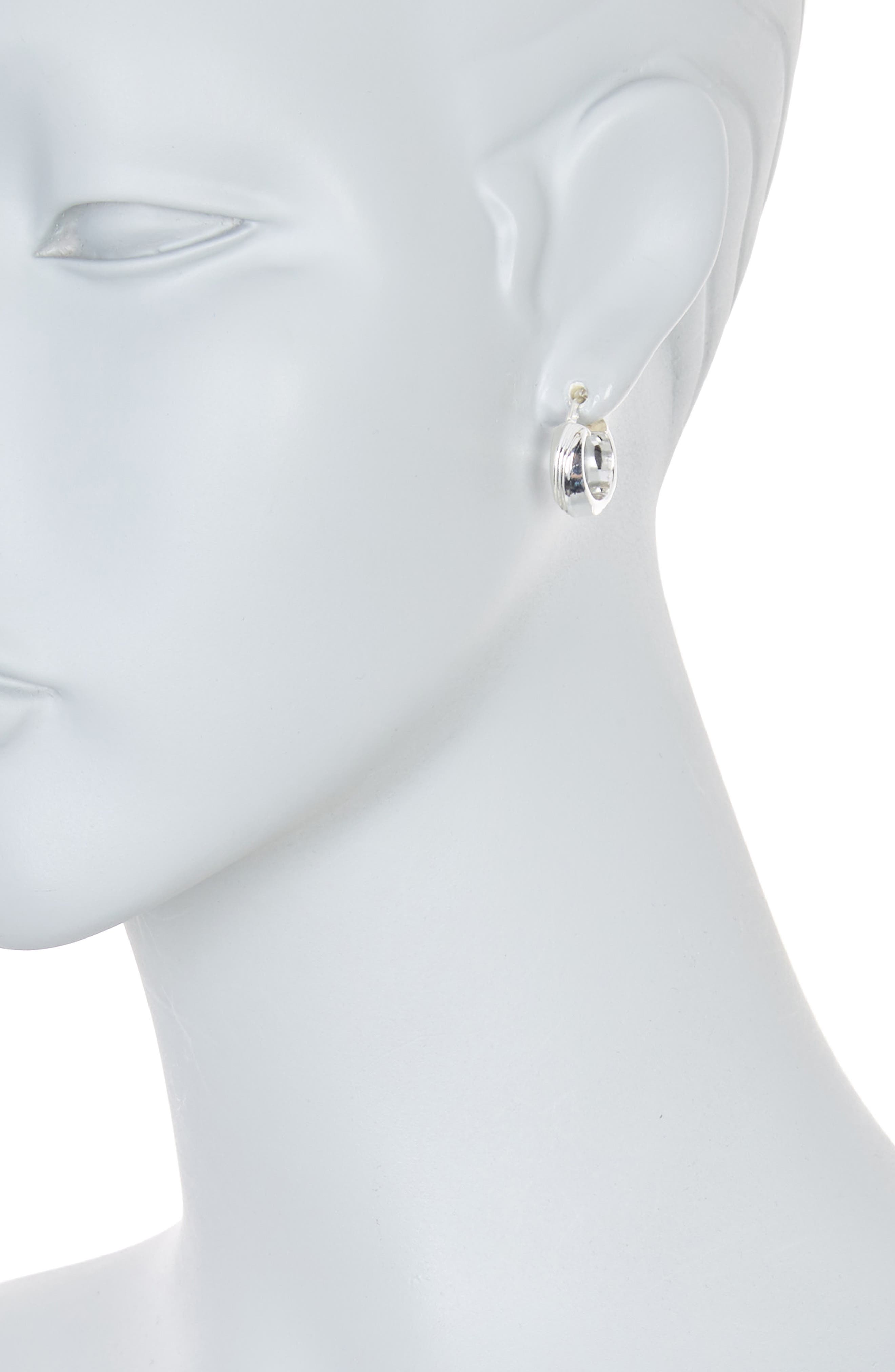 Argento Vivo Sterling Silver Twist Texture Huggie Hoop Earrings (Women ...