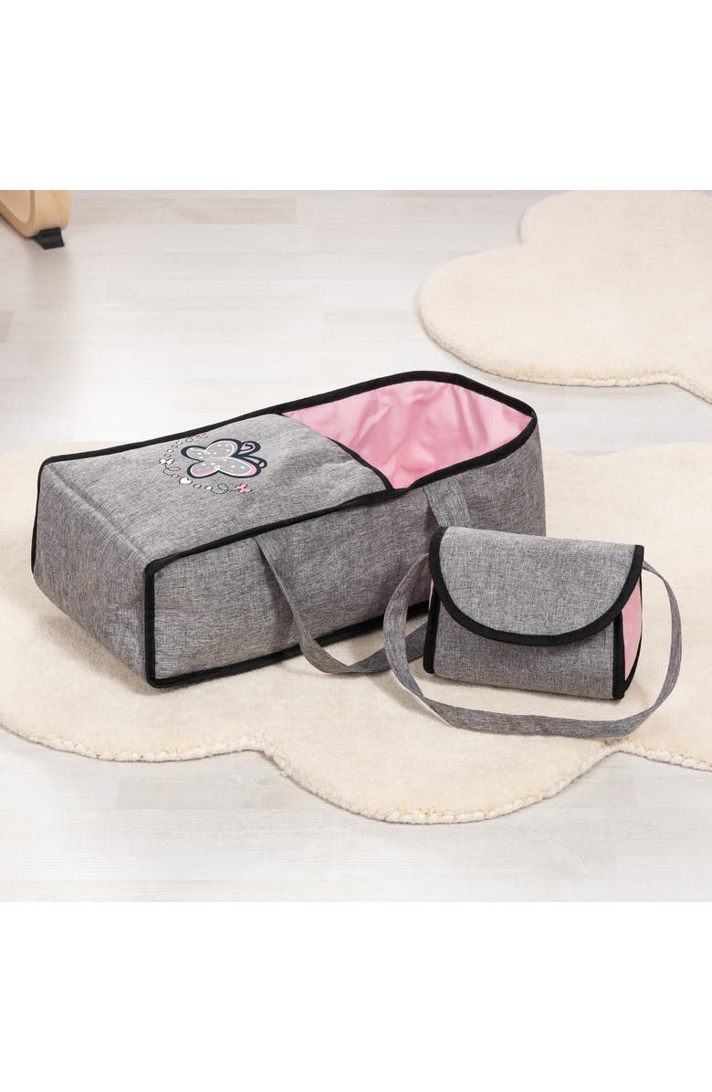 Bayer Design Pram City Star Grey, Pink, Butterfly Handbag, Alternate, color, Multicolored