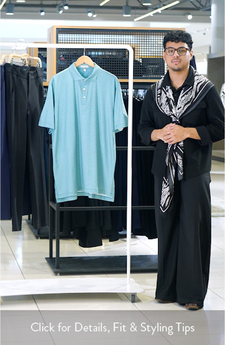 Dashwood Microprint Performance Jersey Polo, sales video thumbnail