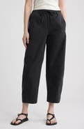Treasure & Bond Pull-On Crop Barrel Leg Cotton Pants