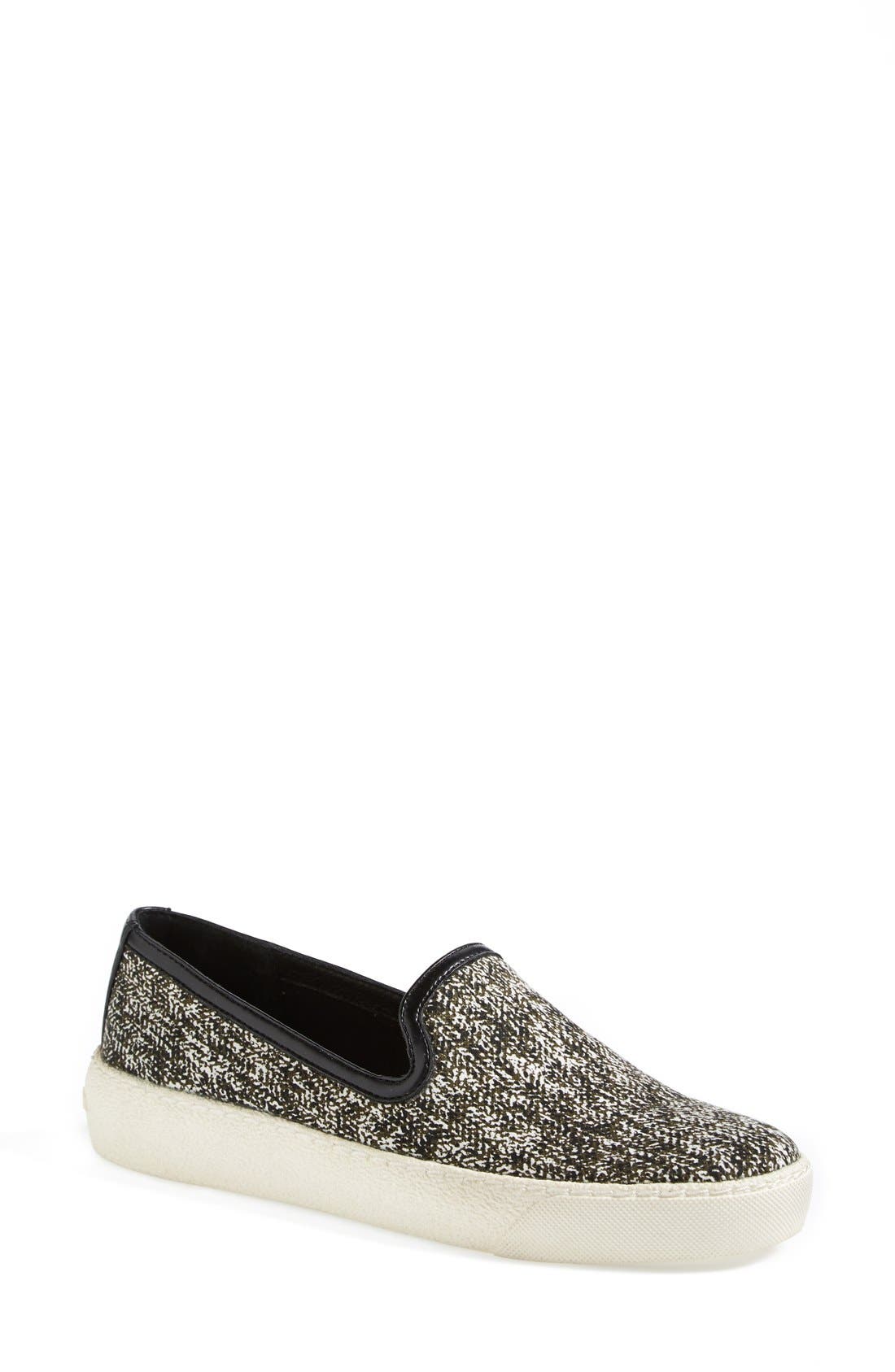'Becker' Slip On, Main, color, BLACK/ WHITE PRINT