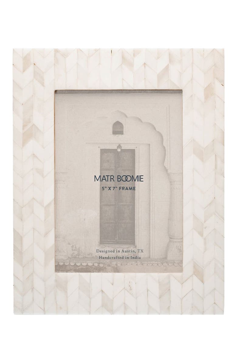 Matr Boomie Artemis Picture Frame - Carved Bone, Main, color, White - 5X7