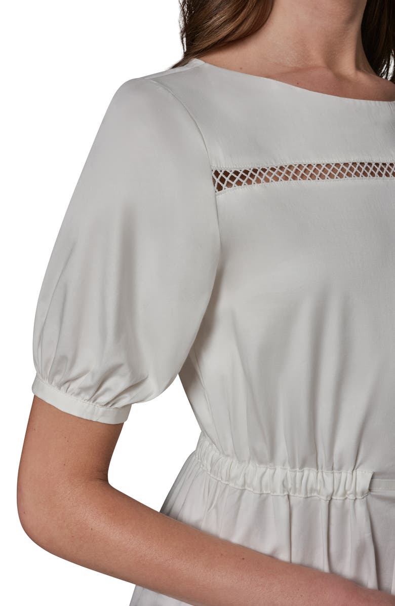 DONNA KARAN WEEKEND Short Sleeve A-Line Dress, Alternate, color, Cream