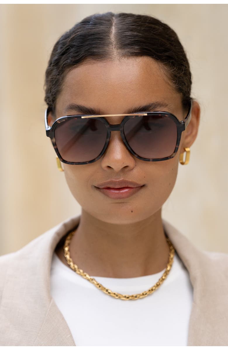 FREYRS Eyewear Spencer Aviator Sunglasses, Alternate, color, Brown