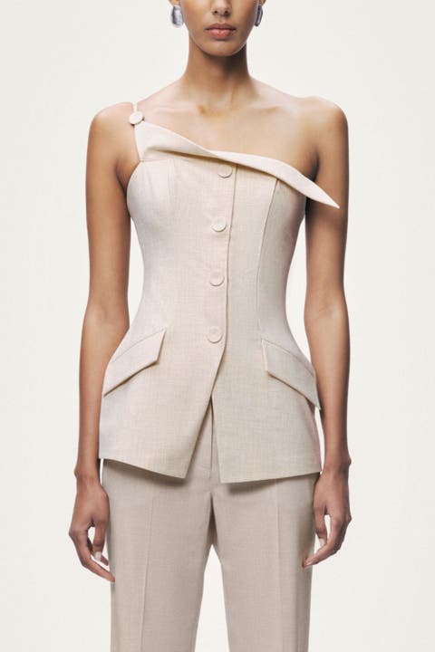 Asymmetric One-Shoulder Blouse