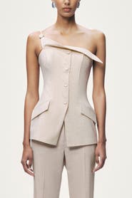 Nocturne Asymmetric One-Shoulder Blouse
