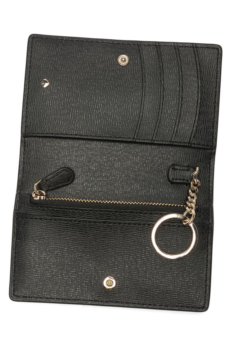 margaux small key ring wallet, Alternate, color, BLACK