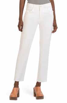 KUT from the Kloth Rachael Fab Ab High Waist Raw Hem Mom Jeans