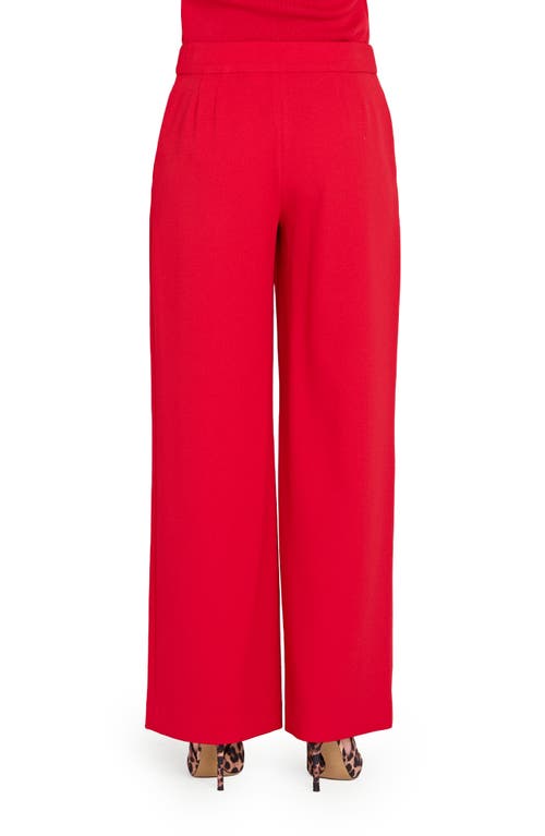Tahari Asl Wide Leg Pants In Red