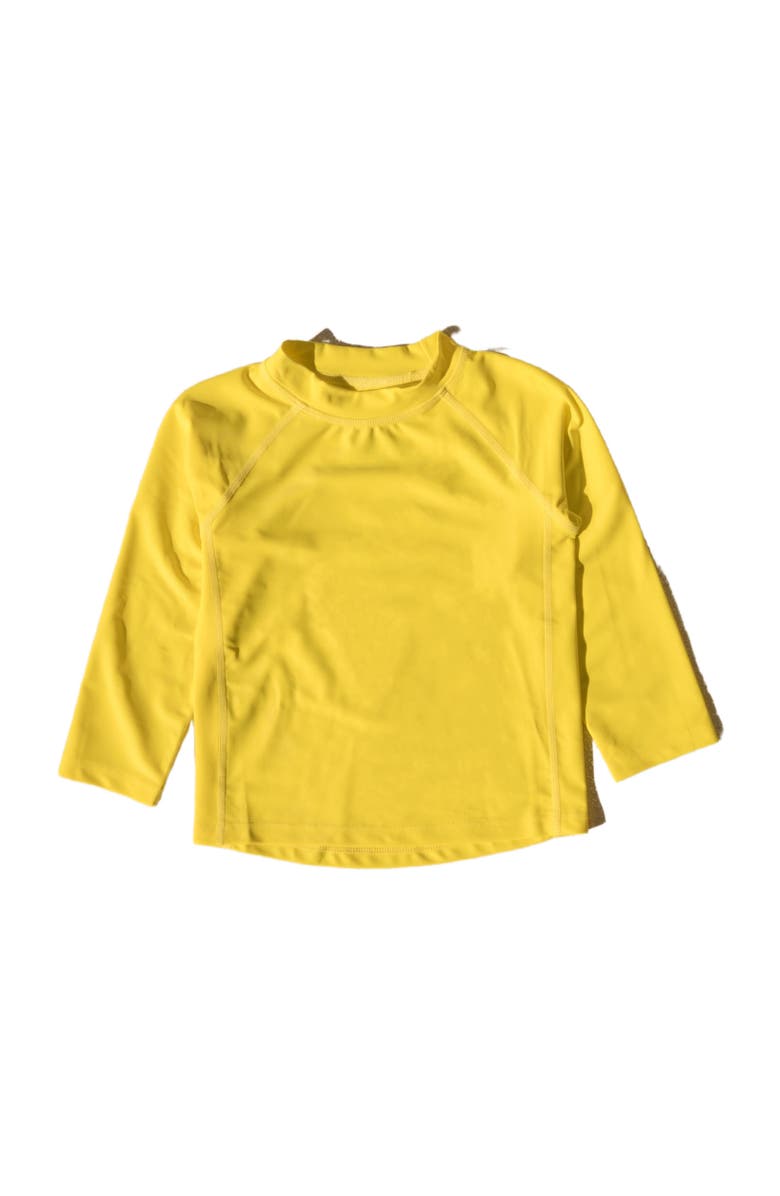 Leveret Kids Long Sleeve Rash Guard, UPF 50+ Swim Shirt, Alternate, color, Yellow