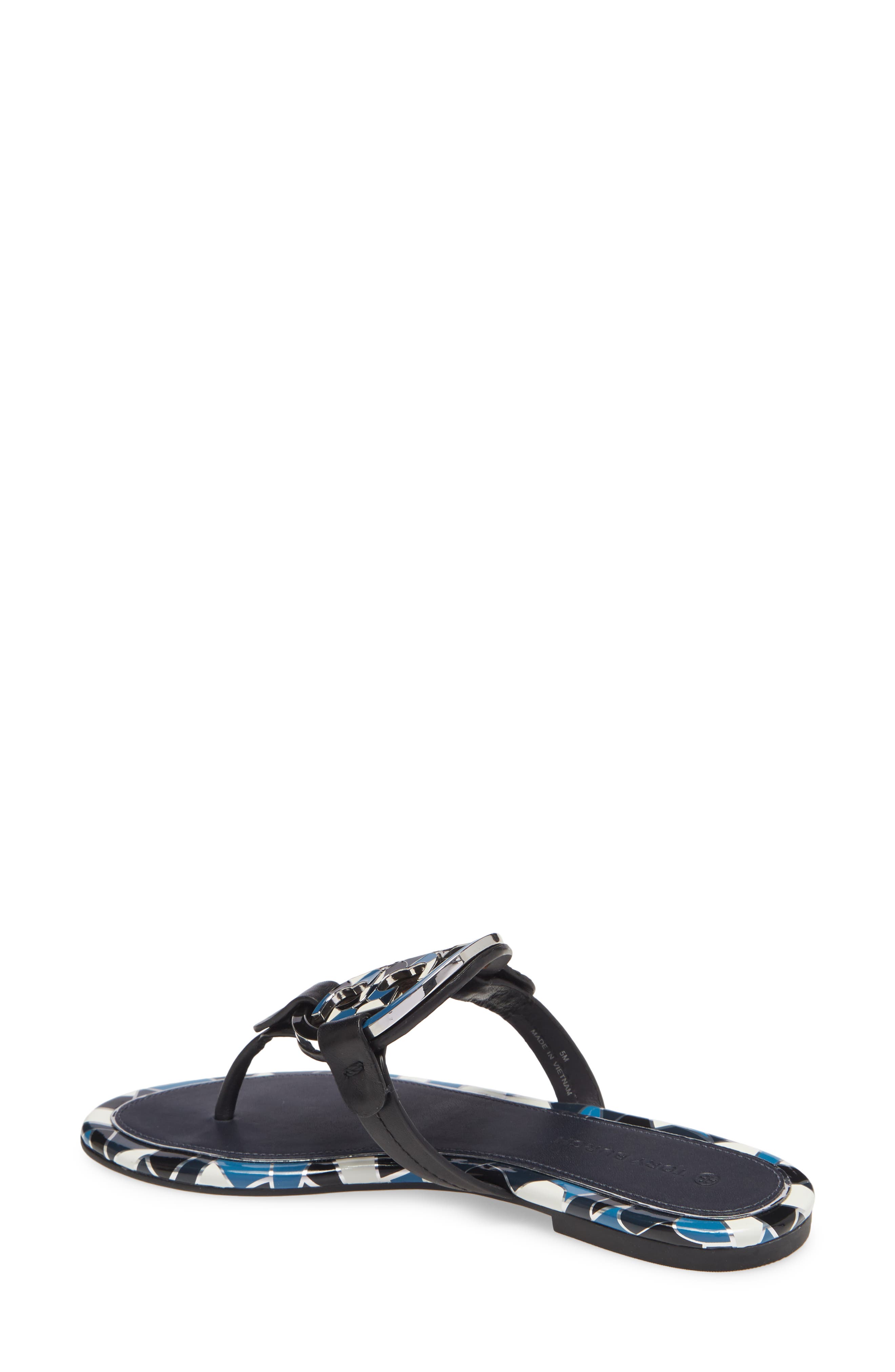 Tory Burch Miller Enamel Logo Sandal, Alternate, color, 