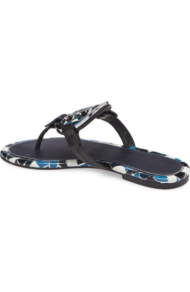 Tory Burch Miller Enamel Logo Sandal, Alternate, color,