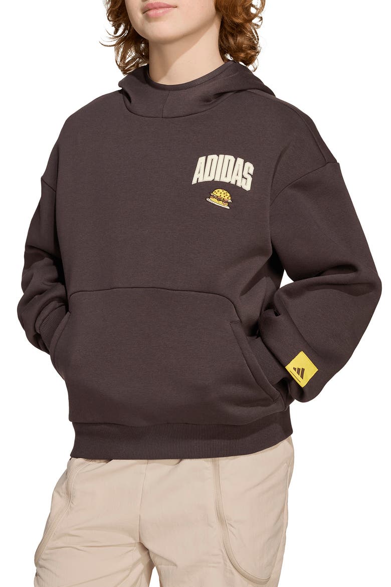 x The Simpsons Kids' Krusty Burger Graphic Hoodie, Alternate, color, NIGHT BROWN