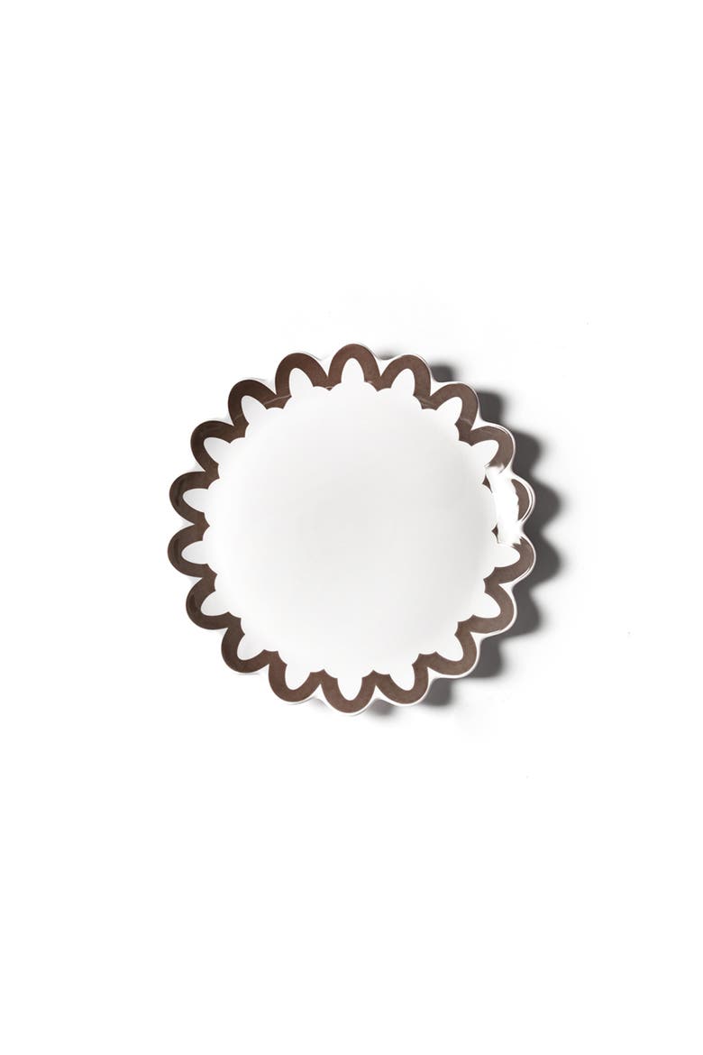 Russet Arabesque Trim Scallop Platter, Main, color, Brown