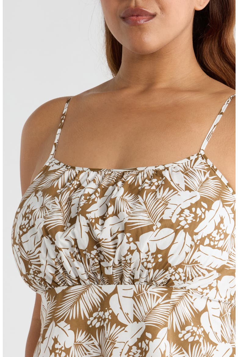 Ivonne Floral Mini Sundress, Alternate, color, BROWN