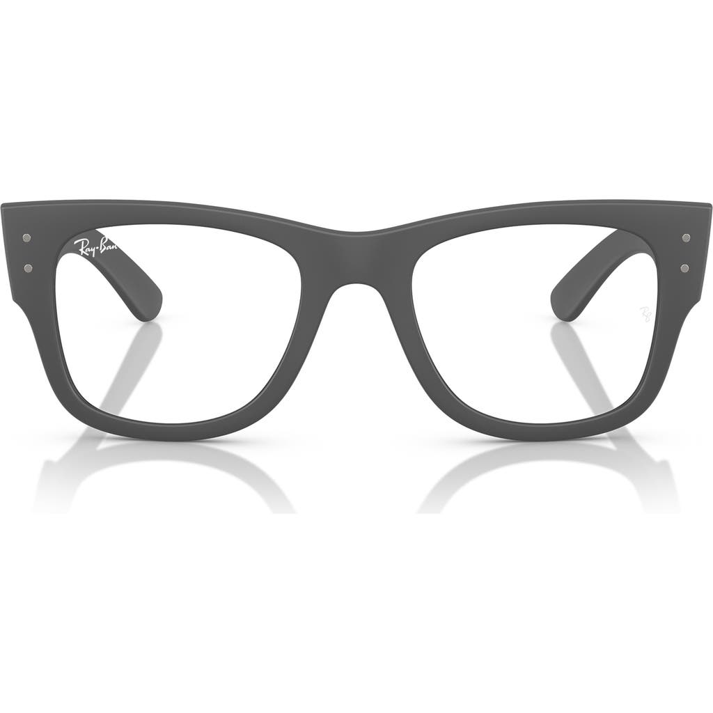 Ray Ban Ray-ban Mega Wayfarer Liteforce 50mm Rectangular Optical Glasses In Grey