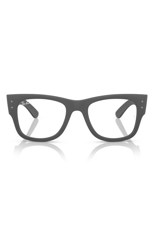 Ray Ban Ray-ban 52mm Square Optical Glasses In Grey
