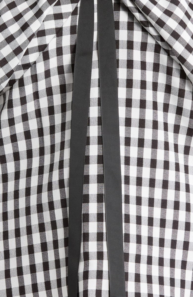 SUGARLIPS Dovery Gingham Ruffle Top, Alternate, color, Black-White