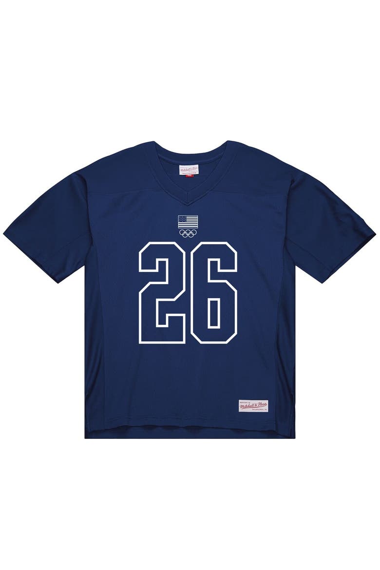 Men's Mitchell & Ness Navy Team USA Coach Snoop Legacy Fashion Jersey, Main, color, Navy