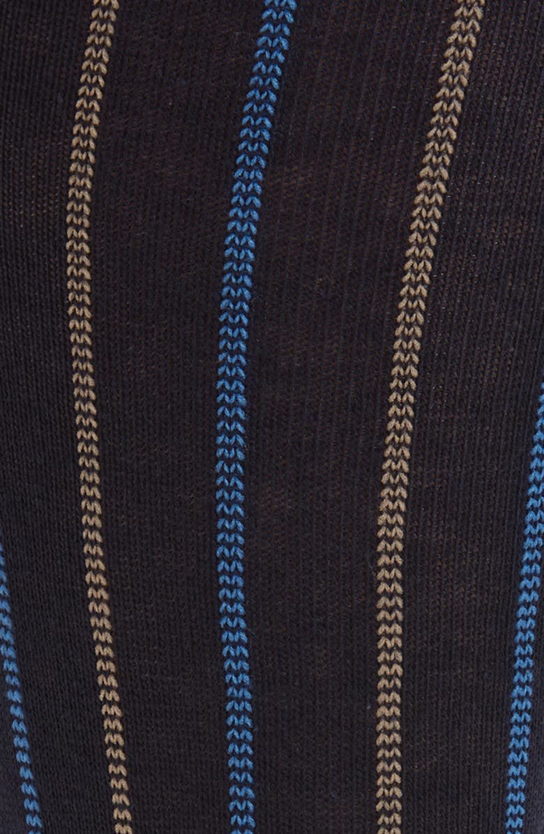 Nordstrom Vertical Stripe Cotton Blend Dress Socks, Alternate, color, Navy- Burgundy- Blue