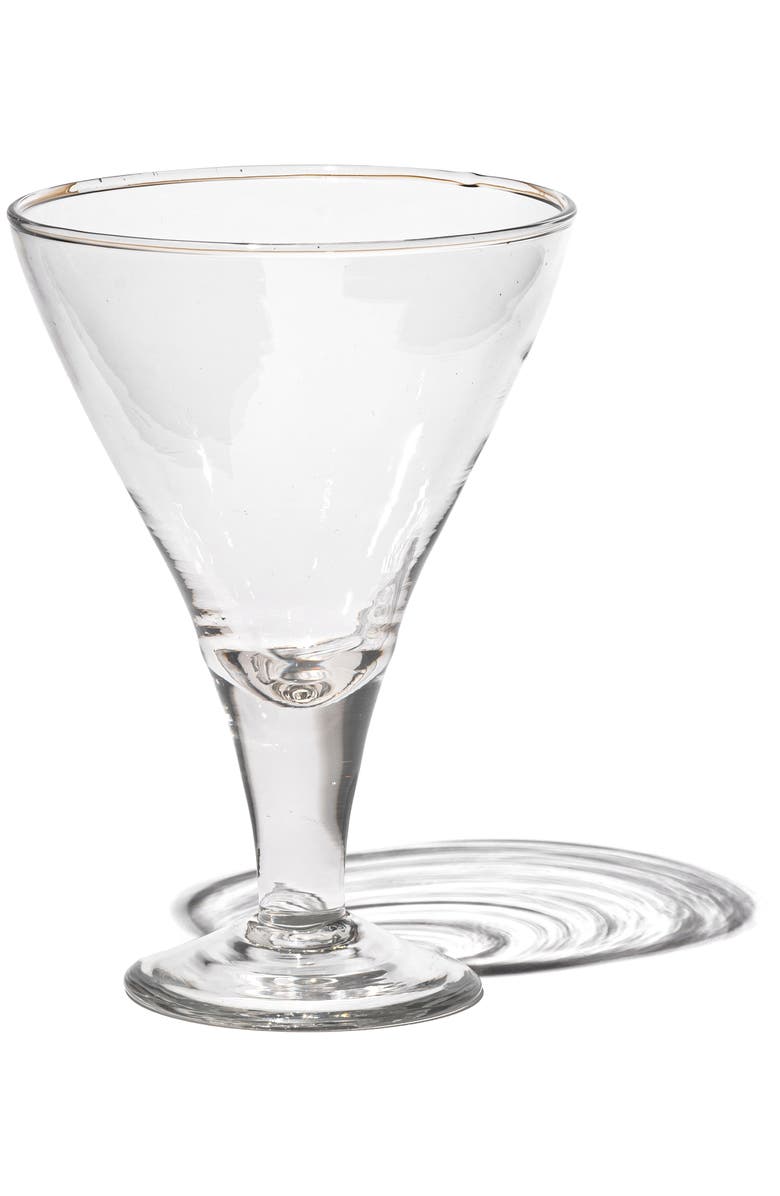 PUEBCO Blown Glass Triangle Dessert Cup, Main, color, Clear