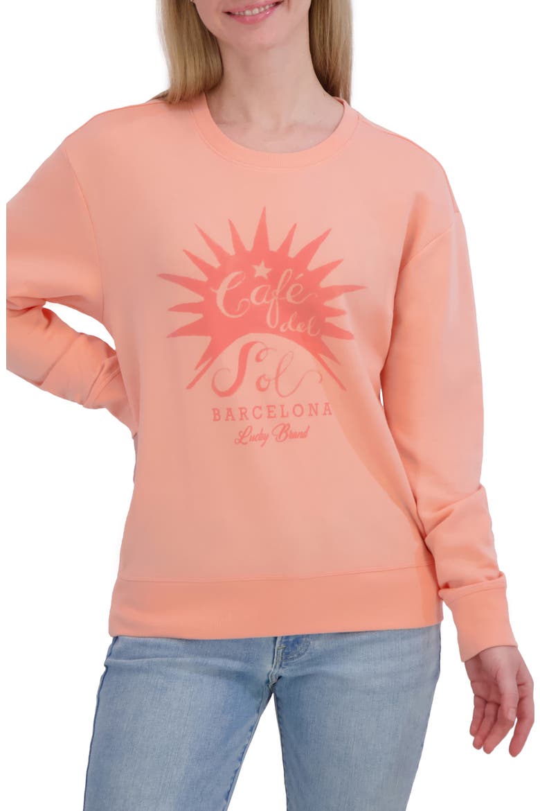 Graphic Sweatshirt, Main, color, PAPAYA PUNCH