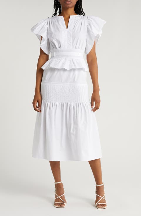 Tiered Ruffle Midi Dress