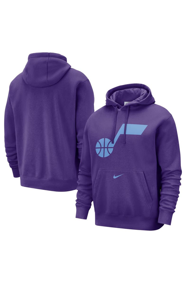 Nike Men's Nike Purple Utah Jazz 2024/25 City Edition Essential Club Pullover Hoodie, Main, color, 
