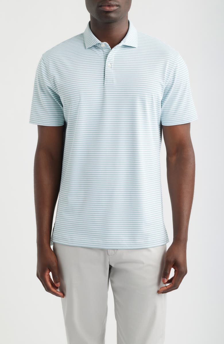johnnie-O Cruz Stripe PREP-FORMANCE Polo, Main, color, Sublime