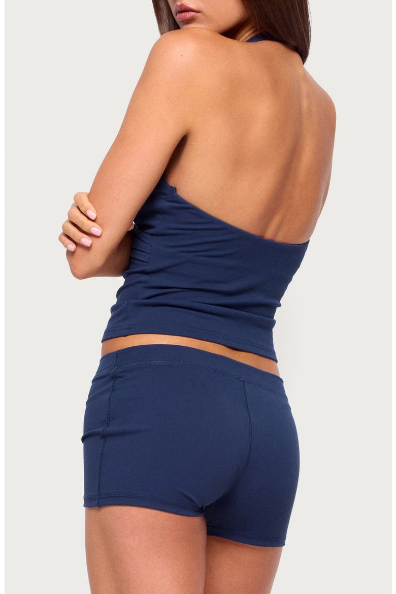 Alaya Wrap Halter Top, Alternate, color, NAVY