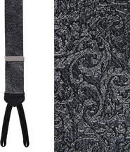 Trafalgar Esteban Scrolling Vines Tone on Tone Patterned Silk Formal End Brace