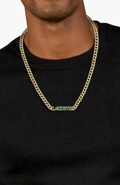 Lacoste Script Necklace In Gold