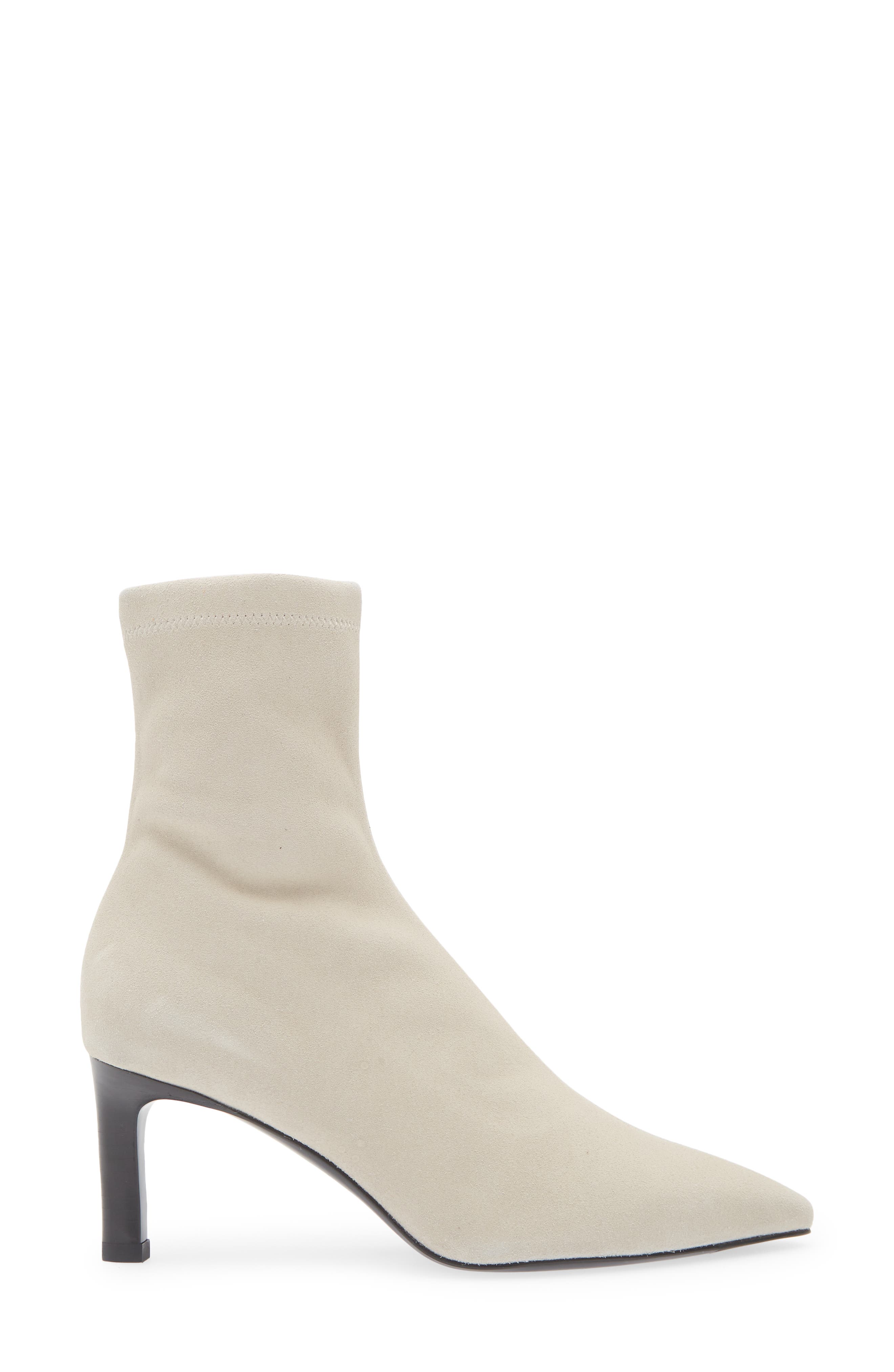 rag & bone Britt Pointed Toe Sock Bootie, Alternate, color, Lightsands Suede