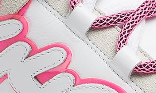 P448 George Low Top Sneaker In White/fluo