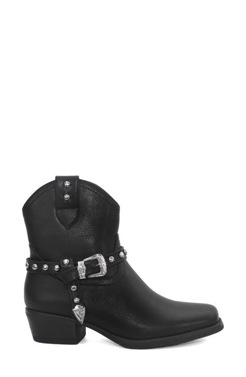 Yoki Krizel Buckle Western Boot In Black