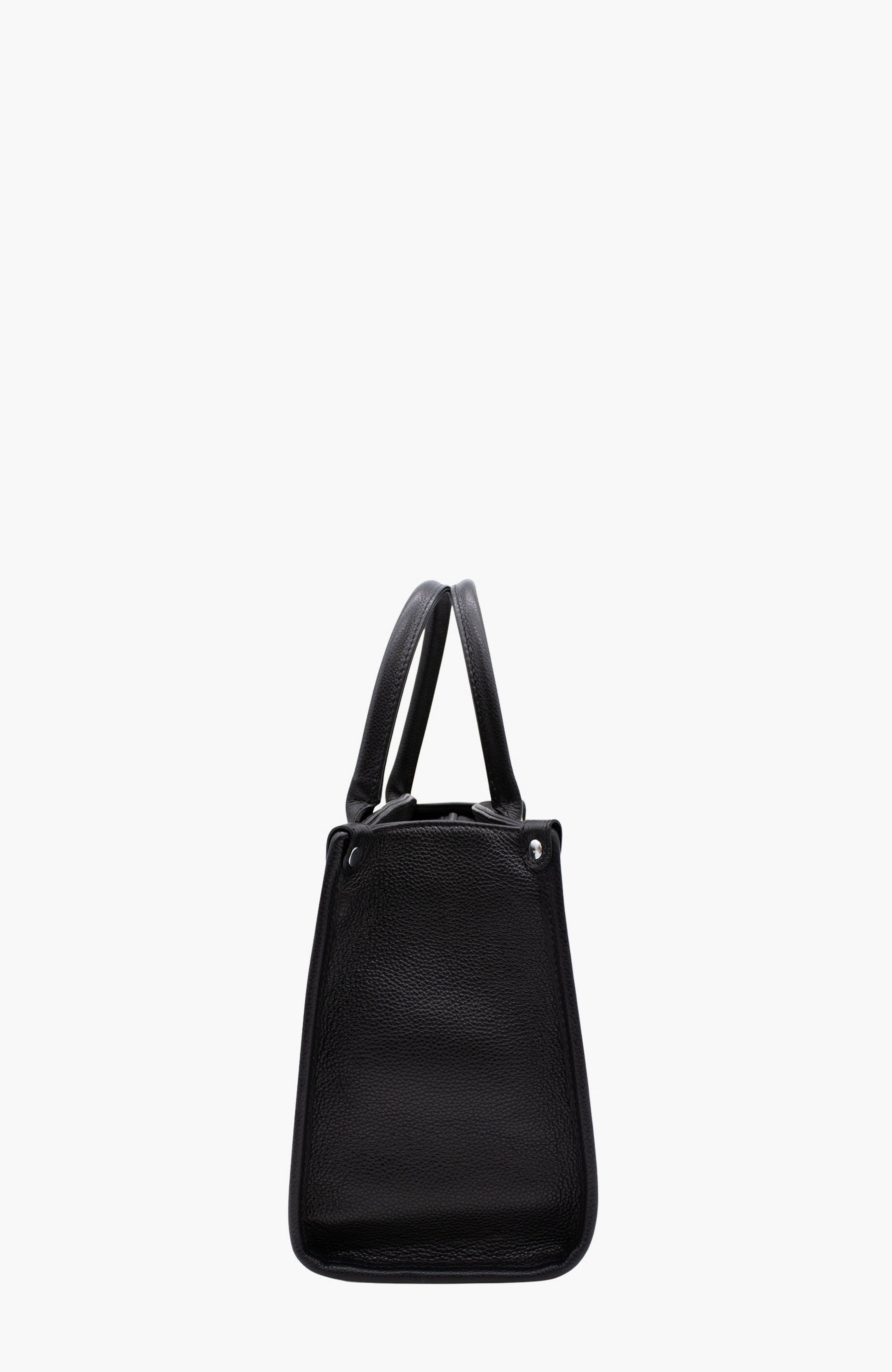 Muse 480 Pebbled Leather Handbag, Alternate, color, Black