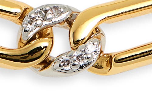 Luv Aj The Two-tone Pavé Chain Bracelet In Gold