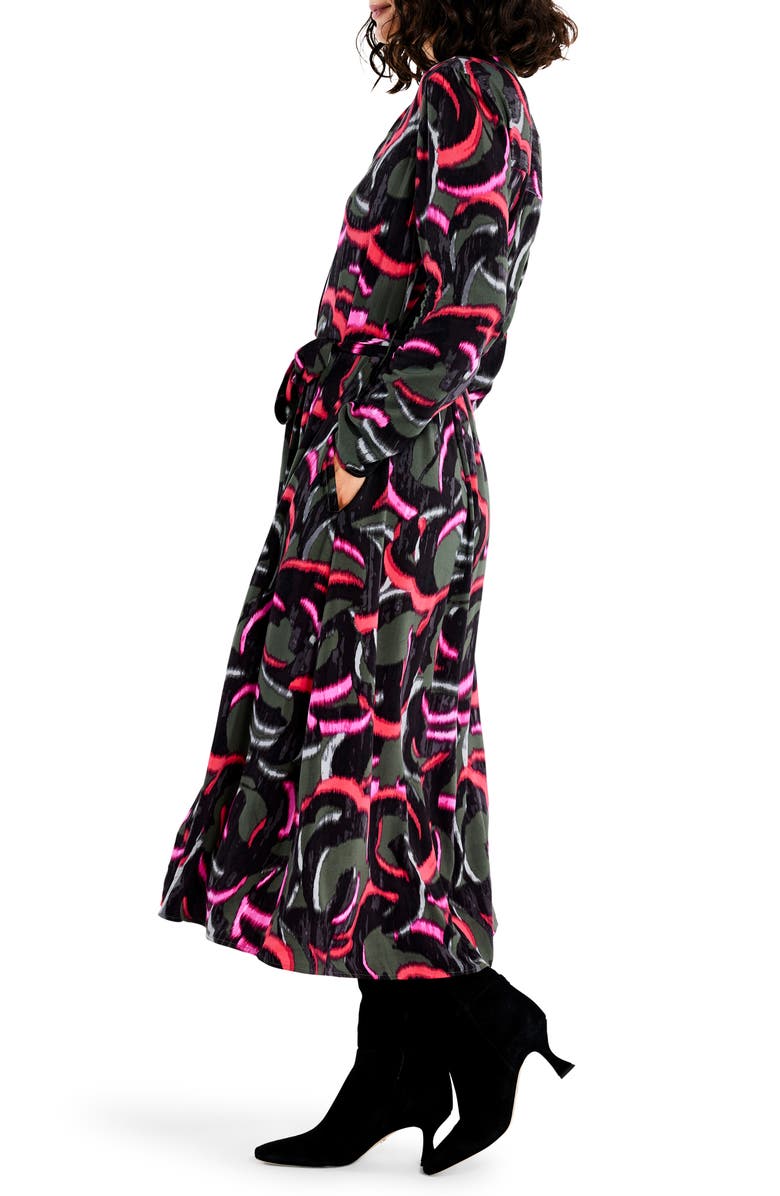 NIC+ZOE Neon Doodle Long Sleeve Maxi Dress, Alternate, color, 
