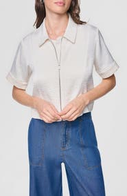 DKNY Short Sleeve Satin Jacket