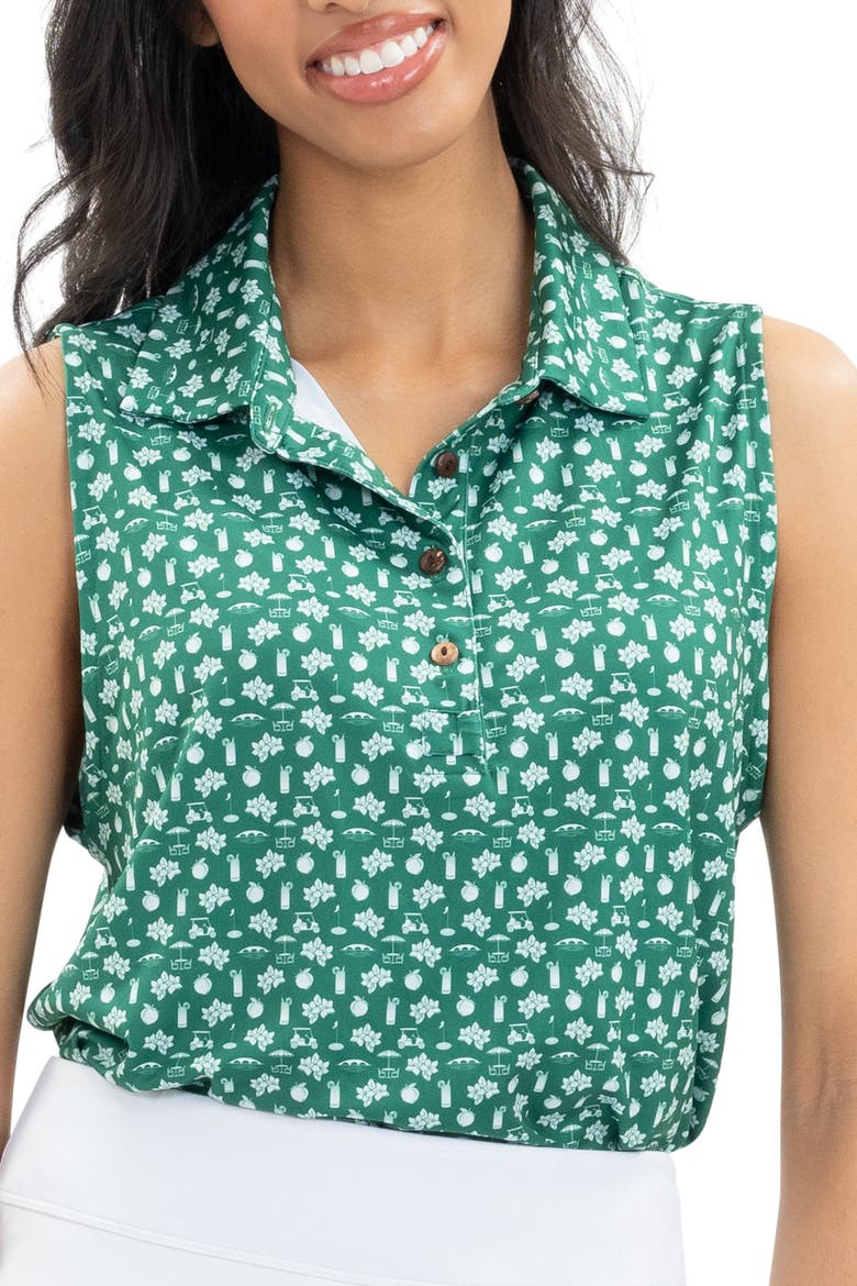 The Country Club - Ladies Sleeveless Golf Polo, Main, color, Green