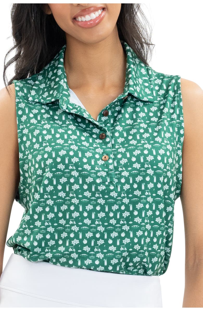 Kenny Flowers The Country Club - Ladies Sleeveless Golf Polo, Main, color, Green