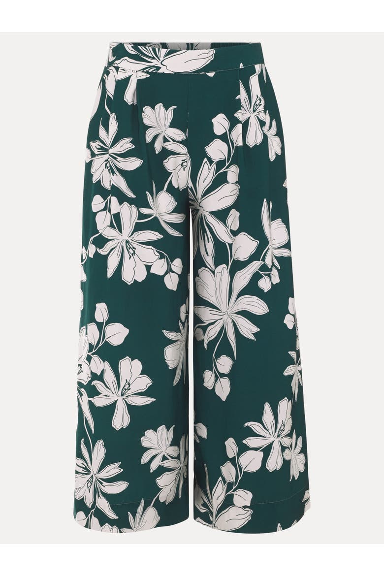 Josie Culotte Crop Trousers, Alternate, color, Green