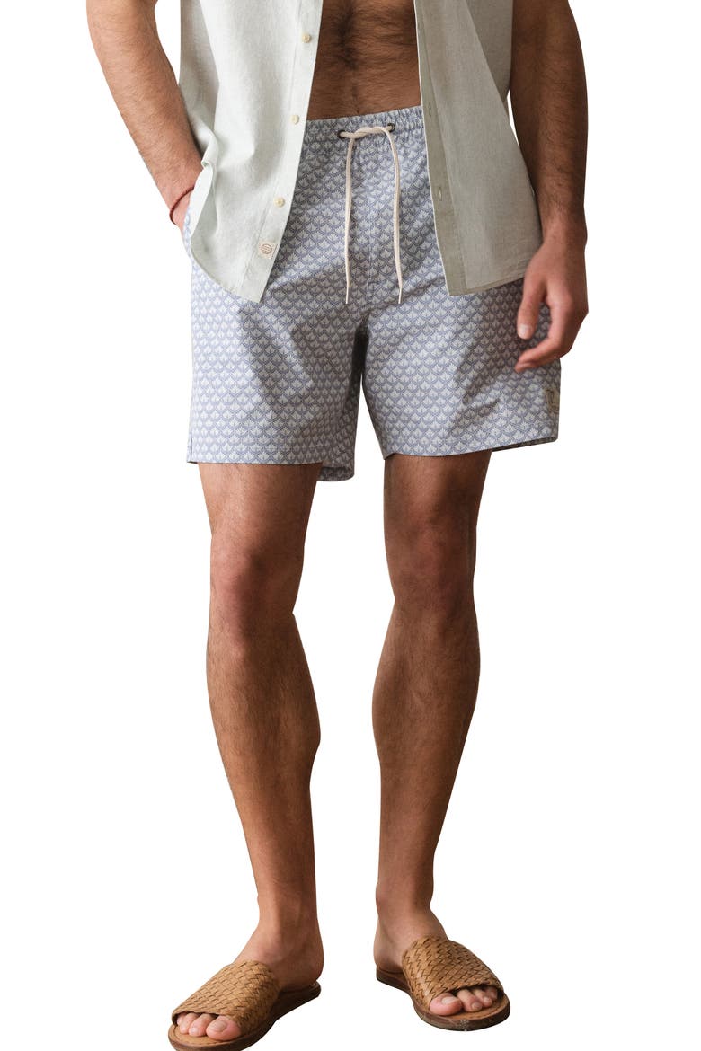 6-Inch Lined Sport & Swim Shorts, Main, color, LIGHT BLUE AGAVE PRINT