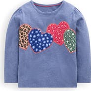 Mini Boden Kids' Puff Sleeve Appliqu T-Shirt