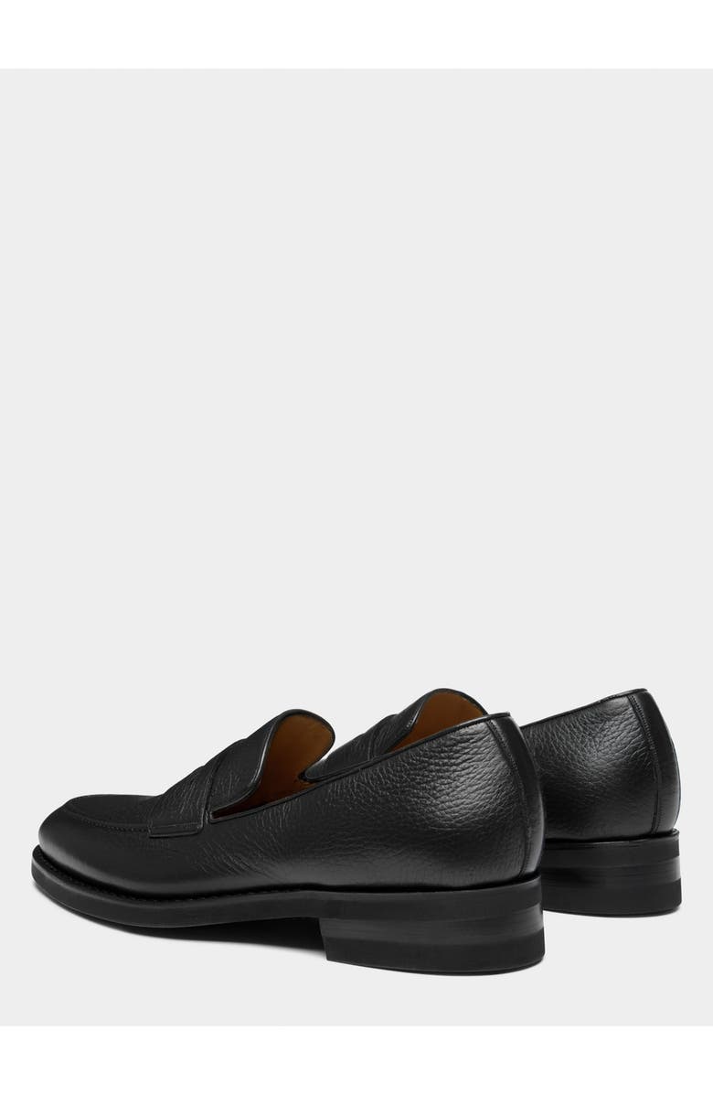 Bally Scribe Un Loafer in Deer Leather, Alternate, color, Black