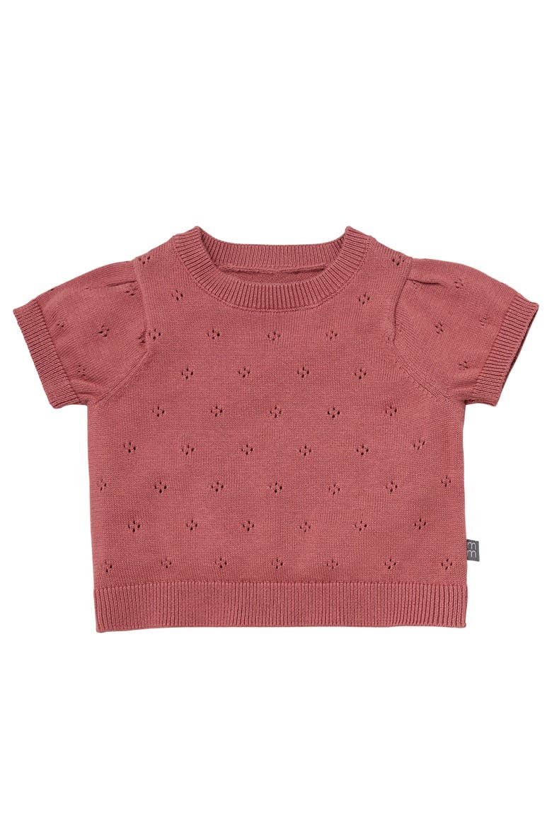 Sweater Knit Top and Shorts Set, Alternate, color, Dark Rose