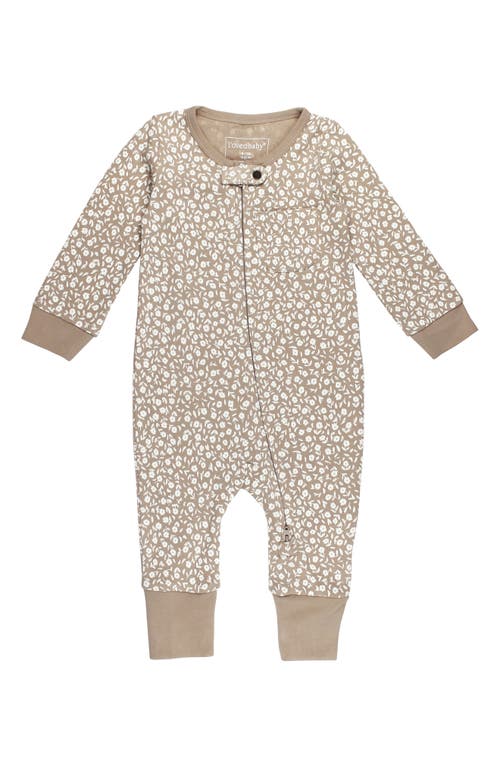 L'ovedbaby Print Organic Cotton Romper In Oatmeal Ditsy Floral